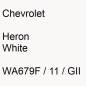 Preview: Chevrolet, Heron White, WA679F / 11 / GII.